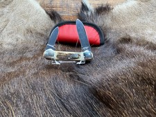 Bulldog  Canoe With Genuine Stag Handles Comes In Red Pouch 