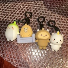 Smoko Series 1 Figural Bag Clip Keychain Lot Of 4 Tayto Hank Yeti Elodie Midori picture
