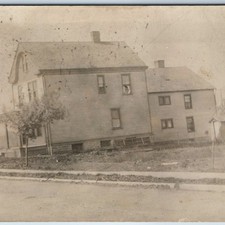 c1910s Large Victorian House RPPC Porch Sidewalk Street Real Photo Postcard picture