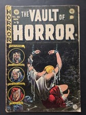 VAULT OF HORROR #39 (EC, 1954) BONDAGE COVER DRUSILLA APP GOOD + picture