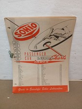 Vtg 1951-1953 SOHIO Lubri-Chart Passenger Car Lubrication Guide picture