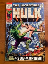 Incredible Hulk 118 Marvel 1969 Classic Hulk vs Sub-Mariner Battle BIN picture