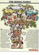 1982 Honda Vintage Magazine Print Ad Honda Family Civic Accord Motorcycle picture