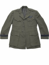 WWII 1943 US Navy Lieutenant Aviation Green Jacket Bullion Wings S.W. Rice picture