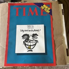Original Ad Time Magazine Man Of The Year War Why Can't We Be Friends 13.5 By 9