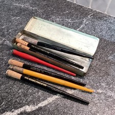 Lot of 7 ANTIQUE PENS Hanover cork Steel end Dib Nib dip for Calligraphy-no tips picture