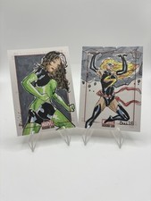 2012 Marvel Rittenhouse Bronze Age Thanh Bui Bronze Age Heroines Sketches Pair picture