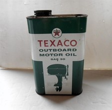 VINTAGE SUPER CLEAN TEXACO SEALED MOTOR OIL QUART CAN FULL UNOPENED picture