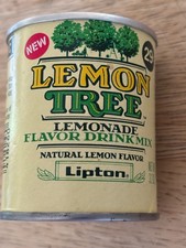 Lipton Lemon Tree Lemonade Drink Mix - Vintage 80's - 3.2 oz Can - Rare & Sealed picture