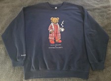 Stanford University Sweatshirt Vintage 90s Mens XL Navy Polo Bear Style Suit picture
