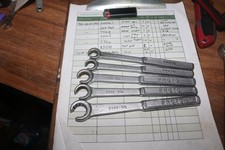 set of 5 Vintage Proto LA pebble finish line wrenches 3/8 7 16 1/2 9/16 5/8 picture