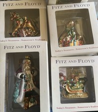 Fitz and Floyd Ornament Today's Treasures Tomorrow's Traditions Lot of 5 NIB New picture