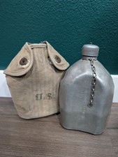 Antique US Military WW1 Canteen 1918 Stamped Perkins Campbell w/Insulated Cover picture