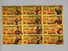 24k Gold Foil Anime Ultraman 55th Anniversary Banknote Set 12pc Novelty Art picture