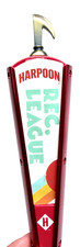 HARPOON - REC LEAGUE - HAZY IPA - BEER TAP HANDLE - RED picture