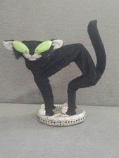 Vtg Gemmy Animated Musical Fraidy Cat Halloween Black Alley Cat Sings Moves VGC picture