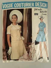 Vtg 60s VOGUE Couturier #2212 Sewing Pattern BELINDA BELLEVILLE Dress SZ 10 READ picture