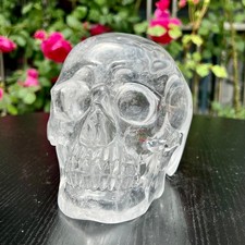 6.3LB  Natural Clear Quartz white crystal rock stone hand carved skull cure ener picture