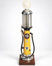 Vintage Atlantic White Flash Plus American Gas Pump Replica Dispenser Circa 1920 picture