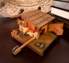 Vintage Wooden Chalet Piggy Bank picture