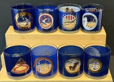 Vintage Set of 9 Rare Houze Space Art Glasses Apollo 8-9, 11-12, 14-17 & Shuttle picture