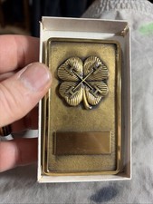 Vintage 1963 4H Club Alumni Recognition Brass Medallion picture