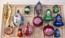 Vintage Lot of 13 Various Mercury Glass & West German Italy Christmas Ornaments picture