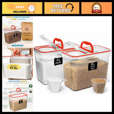 Shazo 2 PC (11L | 372 oz) Flour Sugar Storage Containers with Spout Lid & Easy C picture