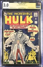 💚 Incredible Hulk #1 CGC X JSA 3.0 OWW 1962 Stan Lee SIGNED 1st Appearance picture