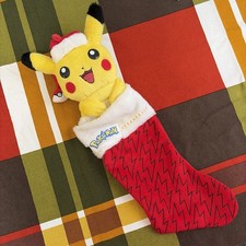 RARE Vintage Kurt Adler Pokémon Pikachu Christmas Stocking 2008 picture