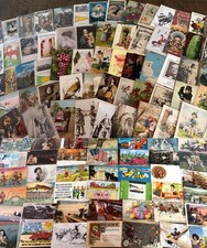 Huge Lot of 500 +++ Topical ~Greetings Postcards DAMAGED- SCRAPBOOK CRAFTS picture