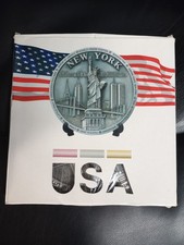Vintage Pre 9/11 NYC Metal Plate 8