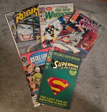 Vintage 1990s Comic Key Lot - 5 Books - Action Comics #687 Robin II Joker Homage picture