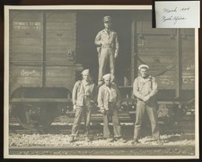 WWII WW2-US Navy Sailors/Officer RAILWAY CARRIAGE CAR 40 Men/8 Horse 1944 Africa picture