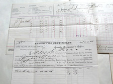 1880'S PROPERTY TAX PAY RECEIPT 5 NEBRASKA 4 BUFFALO COUNTY 1 ADAMS picture