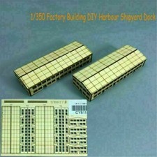 1/350 Factory Building Shipyard Dock Scene Wooden Assembly CY811 DIY Model Kits picture
