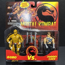VINTAGE GI JOE MORTAL KOMBAT ACTION FIGURE HASBRO Special Movie  GORO V CAGE MOC picture
