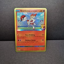 On the Ball Style Scorbunny Pokemon Football Promo Style Artwork Card picture