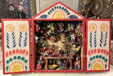 Vintage Nicario Jimenez Peruvian Folk Art The Mask Maker Retablo Signed picture