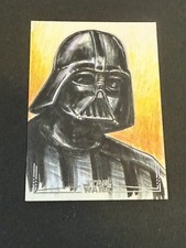 2026 Topps Chrome Star Wars Darth Vader 1/1 Sketch Card. Artist Oscar Chavez picture