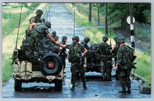 Grenada Invasion 1983 US Marines Postcard Reagan Round Series Coral-Lee Chrome picture