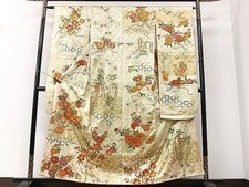 Vintage Japanese Furisode Kimono  - Heavy Silk  Japan Authentic picture