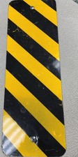 Vintage Retired Delineators Black & Yellow Caution Warning Bridge Train Sign 36
