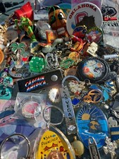 Mixed Lot Over 100 Pcs Keychains Pins,and MORE 🌟 Resellers🌟 🌟Collectors 🌟 picture
