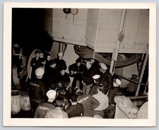 Navy & Coast Guard Sailors With Ukulele Player WWII Photo picture