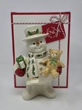 LENOX 2018 Holiday SNOWMAN W/BEAR #876932 - Boxed Figure 6