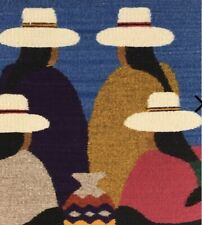 Original Art Framed Woven Wool South American  Folk Art Indigenous Museum core picture