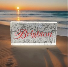 BRIGHTON Jewelry Lucite Display Sign Self Standing 9.25