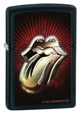 Zippo Black Matte Rolling Stones 28253 picture