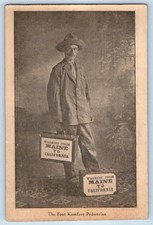 c1910s Man Walking From Maine To California The Foot Komfort Pedestrian Postcard picture